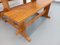 Vintage Fir Table & Benches, 1960s, Set of 3, Image 14