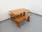 Vintage Fir Table & Benches, 1960s, Set of 3, Image 16