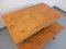 Mesa y bancos vintage de abeto, años 60. Juego de 3, Imagen 6