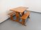 Vintage Fir Table & Benches, 1960s, Set of 3, Image 23