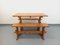 Mesa y bancos vintage de abeto, años 60. Juego de 3, Imagen 2