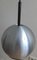 Vintage German Ceiling Lamp with Spherical Aluminum Reflector on Black Plastic Mount from Staff, 1970s 3