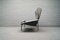 Grey Italian Lounge Chair with Ottoman, 1970s, Image 4