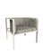 Fauteuil Collector Az1 Graffito en Tissu Graphite et Métal Laqué Blanc par Francesco Zonca 1