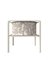 Collector Az1 Sessel Douce Folie Grége Stoff & Weiß lackiertes Metall von Francesco Zonca 3