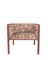 Collector Az1 Armchair Yucca Terracotta Fabric and Red Lacquered Metal by Francesco Zonca 2