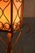 Mid-Century Floor Lamp in Rush with Geometric Patterns and Large Lampshade, 1950s 4