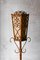 Mid-Century Floor Lamp in Rush with Geometric Patterns and Large Lampshade, 1950s 17