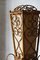 Mid-Century Floor Lamp in Rush with Geometric Patterns and Large Lampshade, 1950s 10