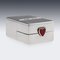 19th Century Victorian Silver & Enamel Playing Cards Box, London, 1898 11