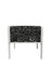 Collector Az1 Armchair Scribble Noir Fabric and White Lacquered Metal by Francesco Zonca 2