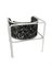 Collector Az1 Armchair Scribble Noir Fabric and White Lacquered Metal by Francesco Zonca 3
