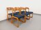 Vintage French Sled Chairs in Wood and Terry Fabric from Baumann, 1970s, Set of 6 1