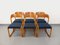 Vintage French Sled Chairs in Wood and Terry Fabric from Baumann, 1970s, Set of 6 2