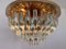 Lampada ad incasso grande in vetro di Murano e ottone attribuita a Venini per Isa, anni '80, Immagine 2