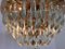 Lampada ad incasso grande in vetro di Murano e ottone attribuita a Venini per Isa, anni '80, Immagine 5