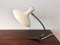 Lampe de Bureau Vintage avec Base en Fonte et Abat-jour en Métal Peint Blanc 12