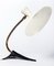 Vintage Table Lamp with Cast Iron Base and White Painted Metal Shade 1