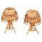Mid-Century Table Lamps in Rattan and Wicker from Louis Sognot, France, 1960s, Set of 2 1