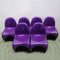 Chaises Panton Violettes par Verner Panton pour Herman Miller, 1976, Set de 6 1