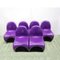 Purple Panton Chairs by Verner Panton for Herman Miller, 1976, Set of 6 8