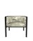 Collector AZ1 Armchair in Alabaster Fabric and Black Lacquered Metal by Francesco Zonca 2