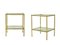 Italian Brass & Glass Nightstands or Side Tables, 1960s, Set of 2 1