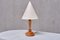 Art Deco Table Lamp in Birdseye Maple with Ivory Colored Shade, Austria, 1930s 3
