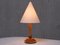 Art Deco Table Lamp in Birdseye Maple with Ivory Colored Shade, Austria, 1930s 10