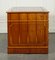 Vintage Yew Twin Pedestal Desk with Burgundy Leather Top, Image 12