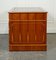 Vintage Yew Twin Pedestal Desk with Burgundy Leather Top, Image 11