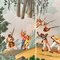 20th Century Four Panel Wallpaper Screen from Zuber, 1940s 5