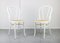 No. 18 White Chairs attributed to Michael Thonet, Set of 4 2