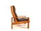 Asko Bonanza Brown High-Back Leather Armchair by Esko Pajamies, 1960s, Image 1