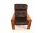 Asko Bonanza Brown High-Back Leather Armchair by Esko Pajamies, 1960s, Image 5