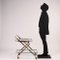 Italienischer Vintage Servierwagen aus Messing & Glas, 1950er 2