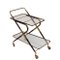 Italienischer Vintage Servierwagen aus Messing & Glas, 1950er 1