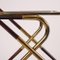 Italienischer Vintage Servierwagen aus Messing & Glas, 1950er 3