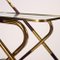 Italienischer Vintage Servierwagen aus Messing & Glas, 1950er 4