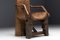 19th Century Brutalist Monoxylite Throne Chair, France 6