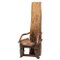 19th Century Brutalist Monoxylite Throne Chair, France 1
