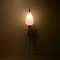 Opaline Floor Lamp on Steel and Brass Tripod from Stilnovo, 1950s 3