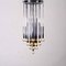 Großer italienischer Vintage Kronleuchter aus Chrom 1