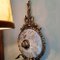 Lampade a medaglione vintage in porcellana con nastri in bronzo, Immagine 6