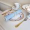 Piatti vintage in porcellana Blue Ribbons and Garlands, The Regent China, Inghilterra, set di 4, Immagine 5