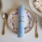 Piatti vintage in porcellana Blue Ribbons and Garlands, The Regent China, Inghilterra, set di 4, Immagine 3