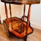 Italienischer Vintage Hollywood Regency Trolley mit 4 Rädern und Intarsien 6