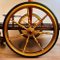 Italienischer Vintage Hollywood Regency Trolley mit 4 Rädern und Intarsien 7