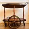 Italienischer Vintage Hollywood Regency Trolley mit 4 Rädern und Intarsien 5