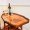 Italienischer Vintage Hollywood Regency Trolley mit 4 Rädern und Intarsien 4